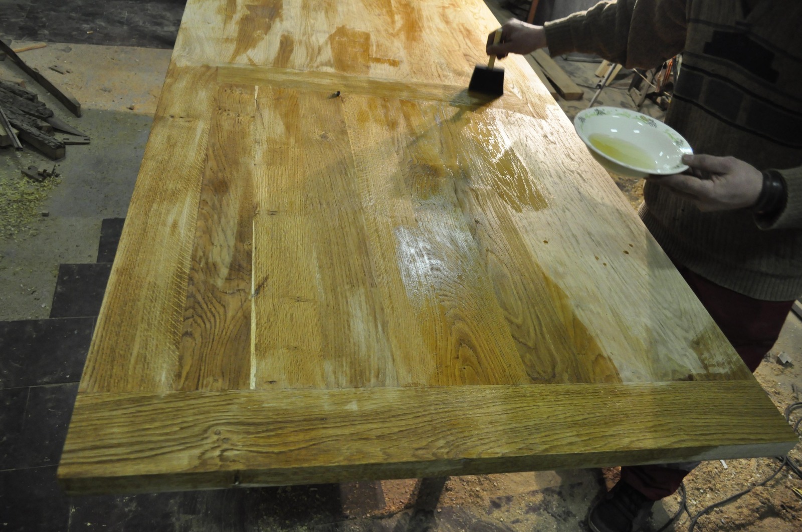 Large oak table - My, Table, Furniture, Woodworking, Oak, Longpost