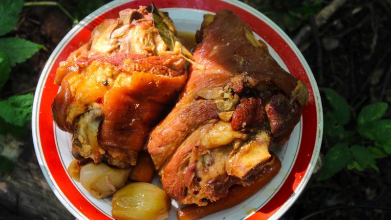 Pork knuckle (boar knee) in dark beer | VKAZANE - My, Shank, Veprevo knee, Vkazane, Recipe, Video recipe, , Bavarian shank, Video, Longpost