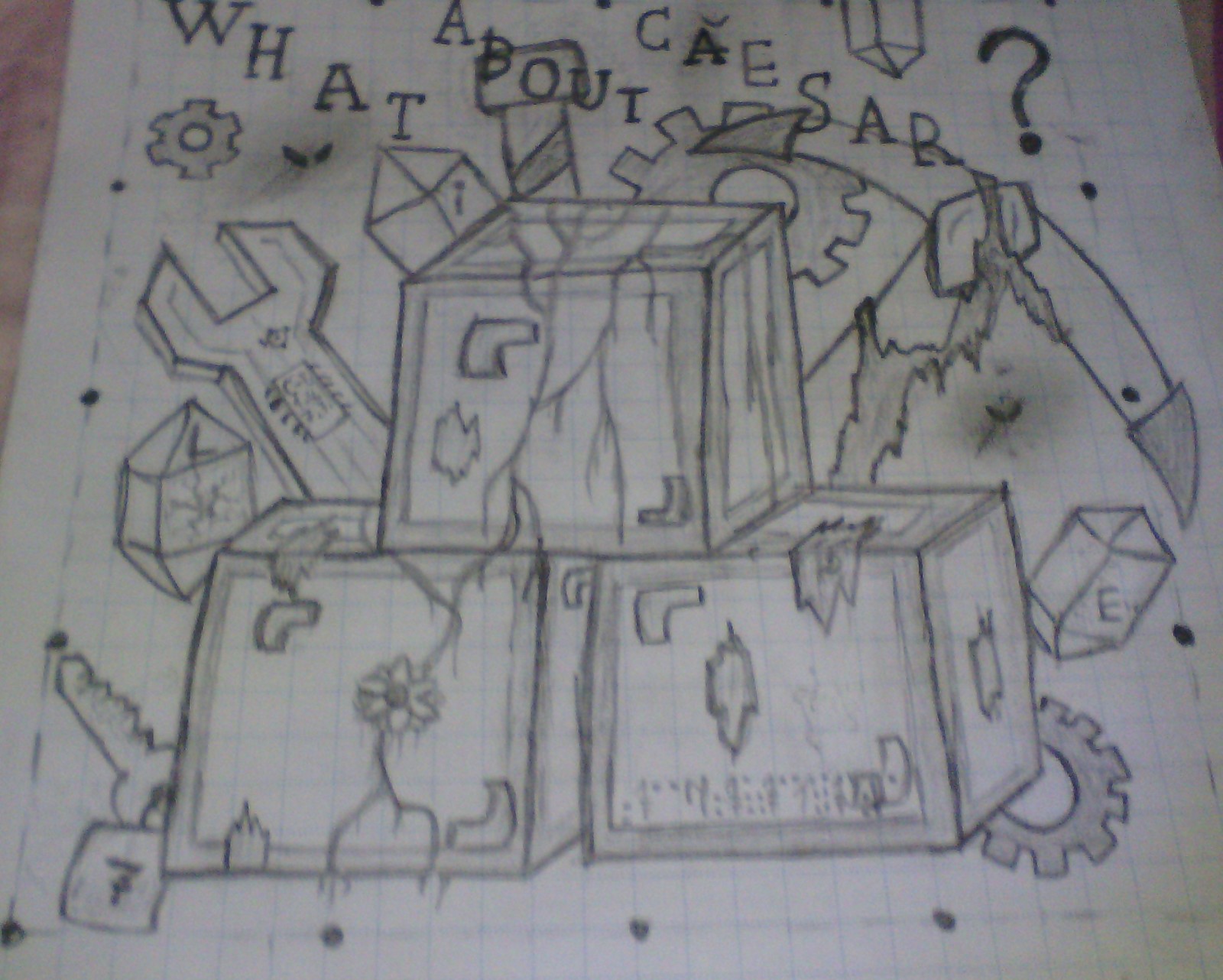 Do you want riddles? - My, Mystery, Notebook, Pencil drawing, Cipher, Village