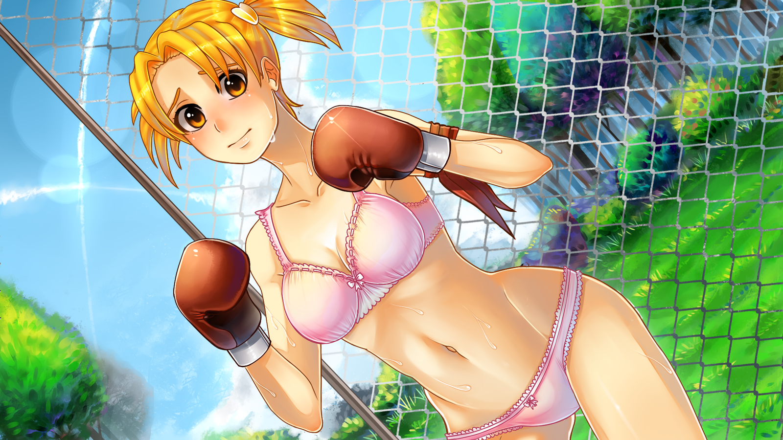 Strip boxing?! - Camp owlet, Visual novel, Art, Rizapiska, Alisa Dvachevskaya