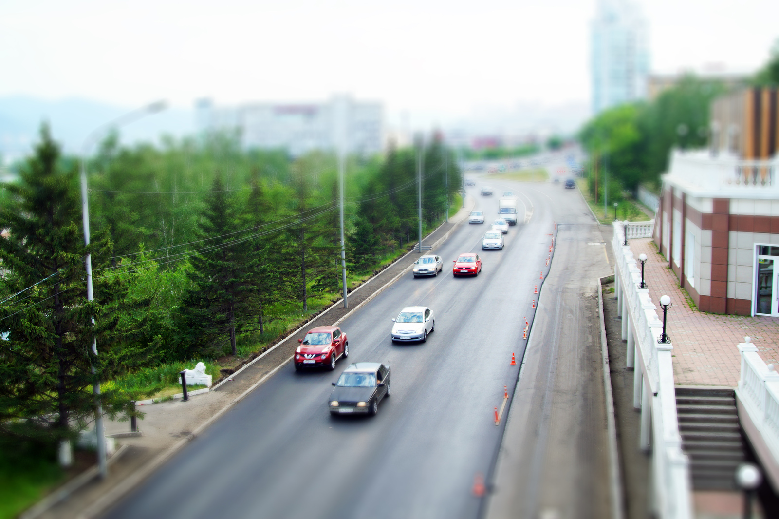 tilt-shift photo - My, Tilt shift, Krasnoyarsk, The street, Longpost