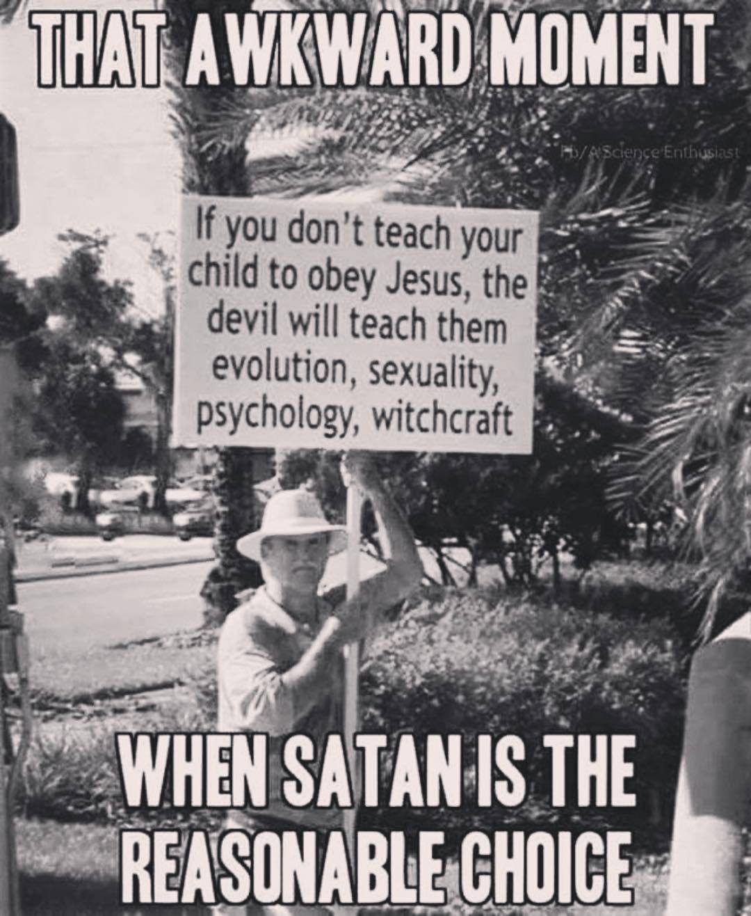 This awkward moment... - Religion, faith, Devil, Satan, Jesus Christ, Choice, Humor, Instagram