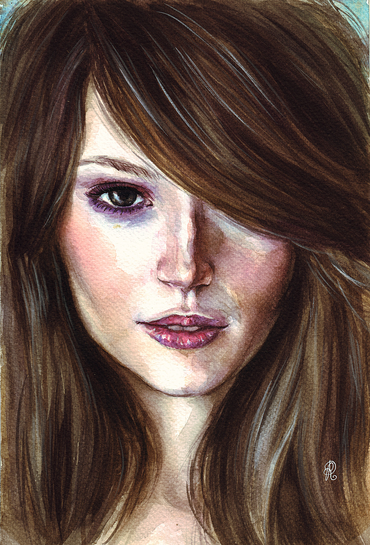 watercolor portrait - My, Watercolor, Drawing, Portrait