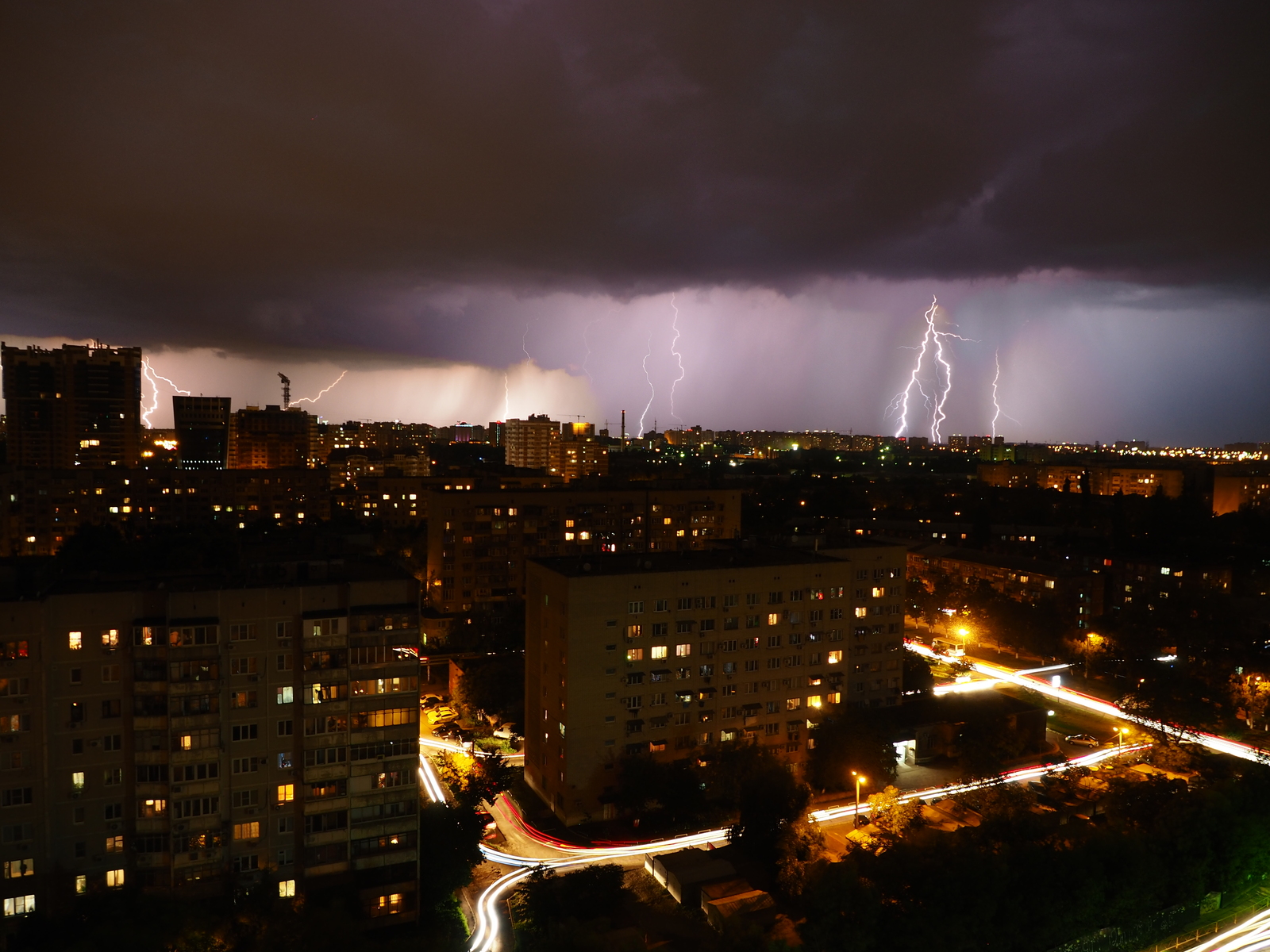 Great weather before vacation - My, Krasnodar, Thunderstorm, Olympus