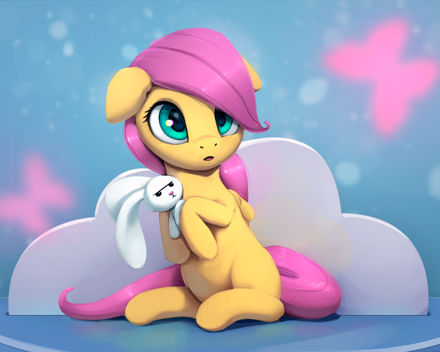 Мини-Шайка - My Little Pony, PonyArt, Fluttershy, Angel Bunny