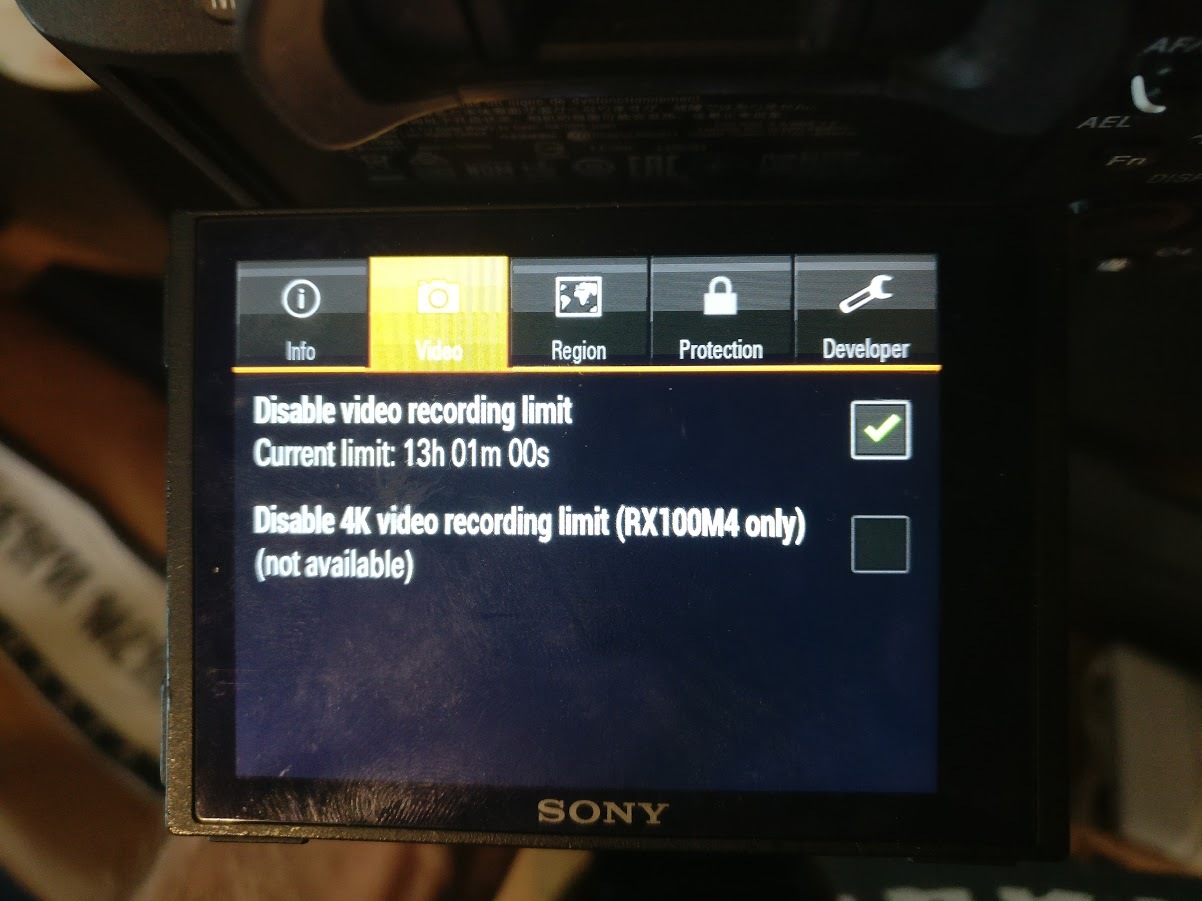 Снимаем ограничение записи видео в 30 минут на фотокамерах sony | Пикабу