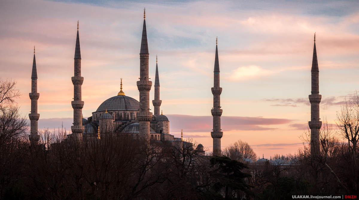 Suleymaniye and Blue - My, Sunset, Sea, Sky, Mosque, Istanbul, Blue Mosque, Suleymaniye Mosque