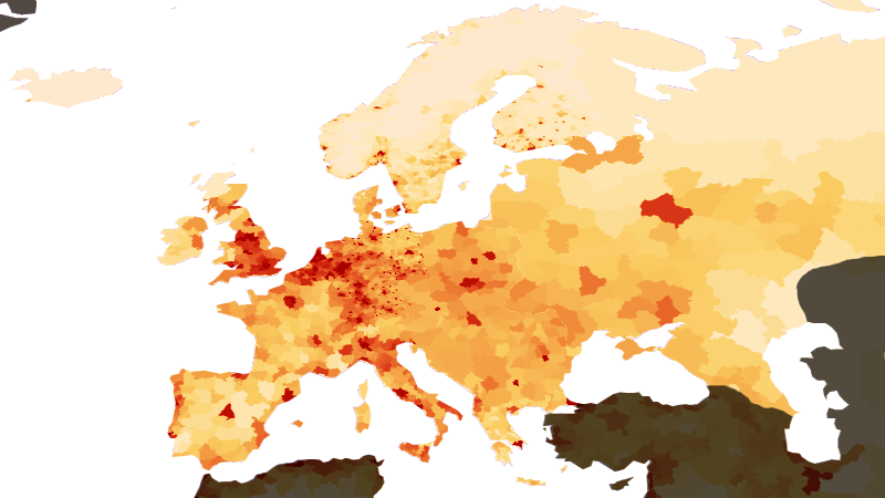 The concentration of football players on the territory of modern Europe - My, Europe, Football, Number, Statistics, Social experiment