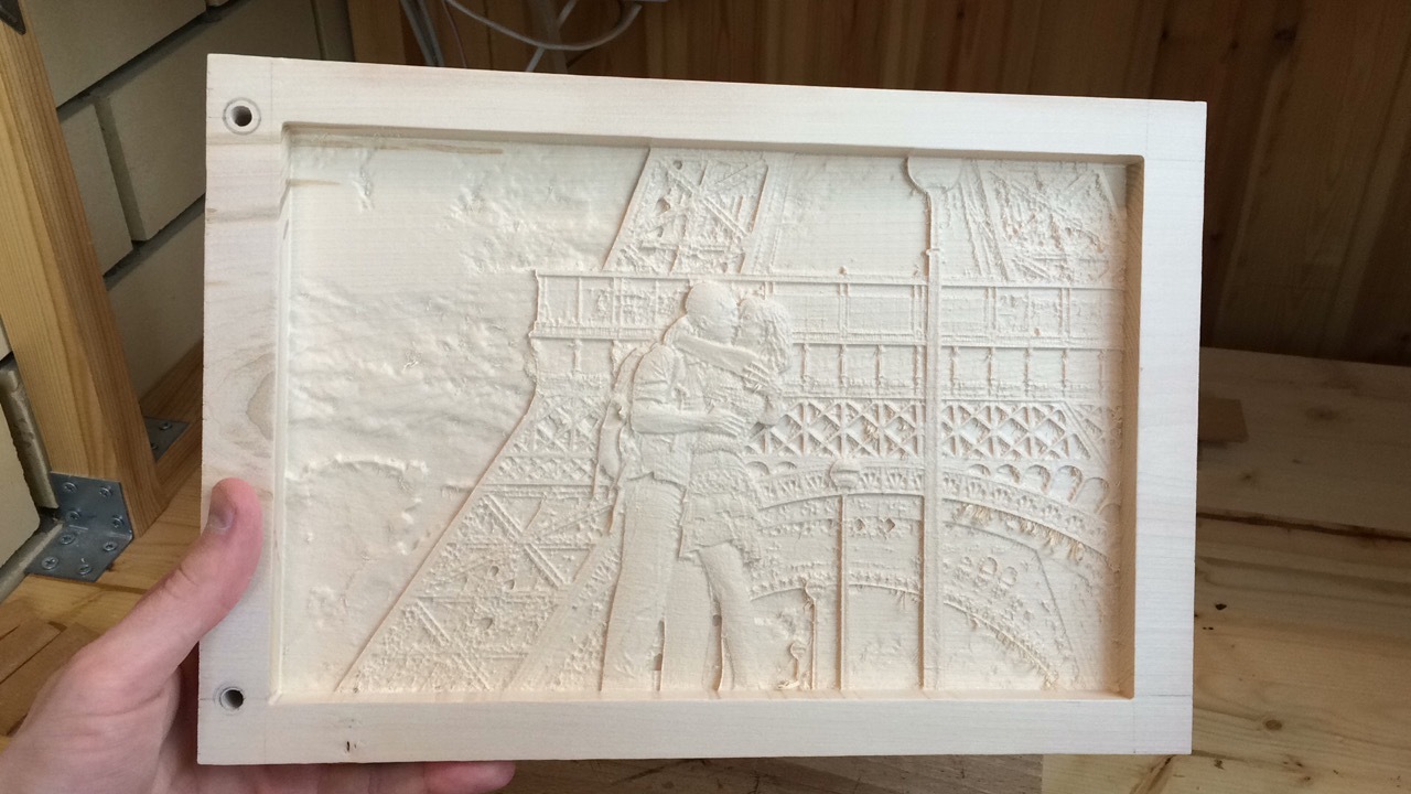 How I cut a picture for my sister - My, The Gift of Hands, , Paris, Eiffel Tower, Wood products, Needlework with process, Handmade, Video, Longpost