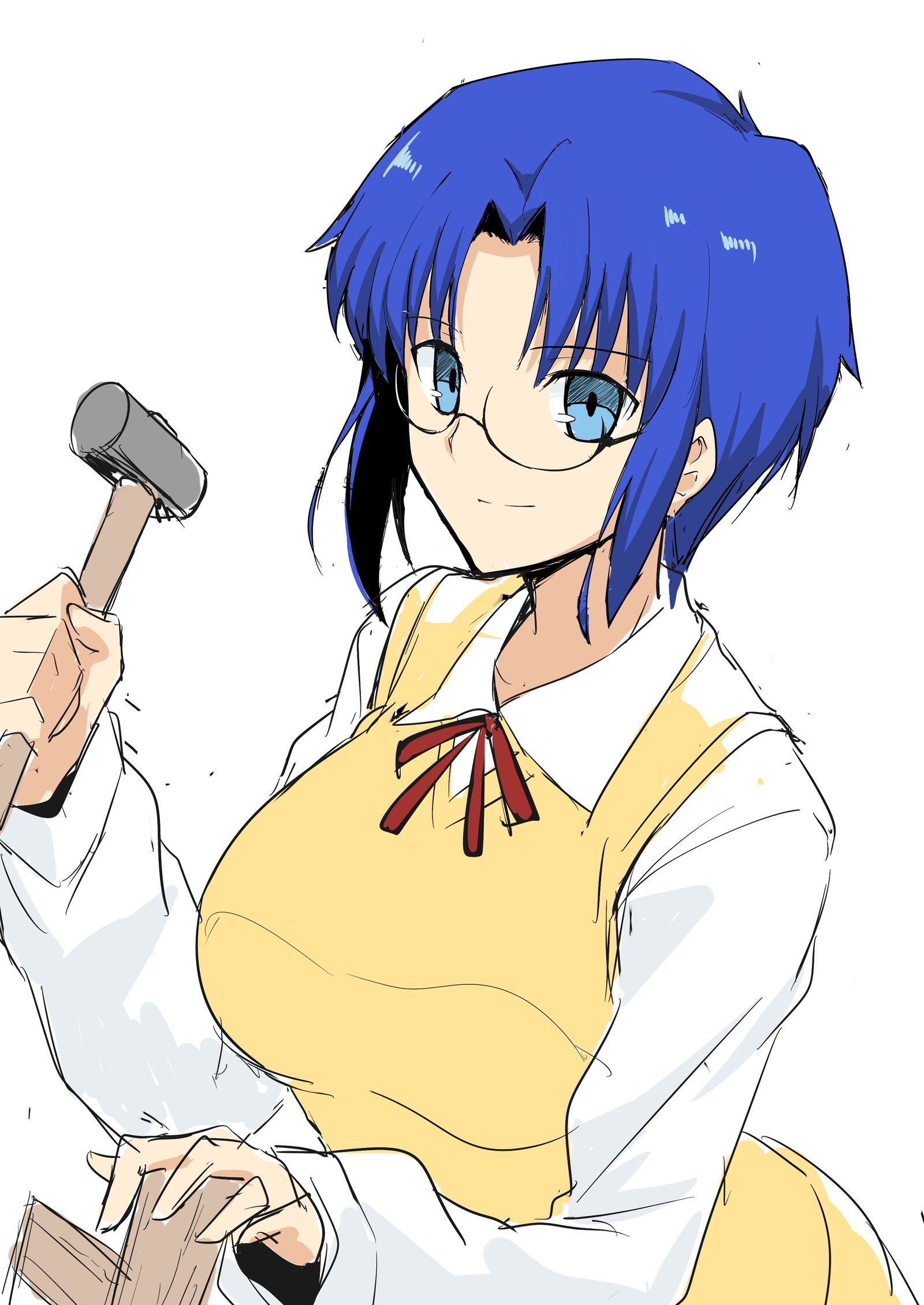 Such a different senpai - Anime art, Type-Moon, Tsukihime, Ciel, Longpost