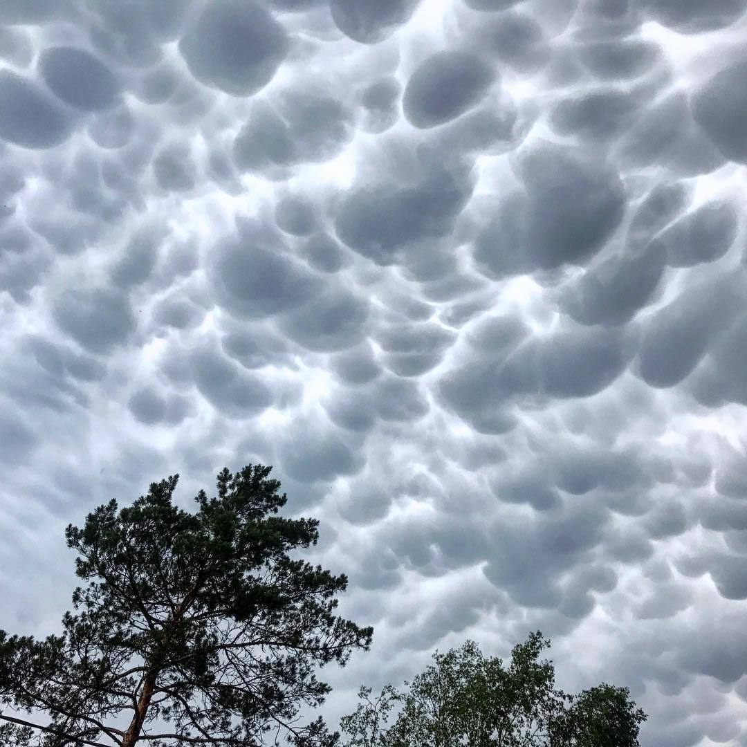 Pronounced mammatus clouds over Gorny Altai, 06/23/2017 - Altai, Clouds, Altai Republic