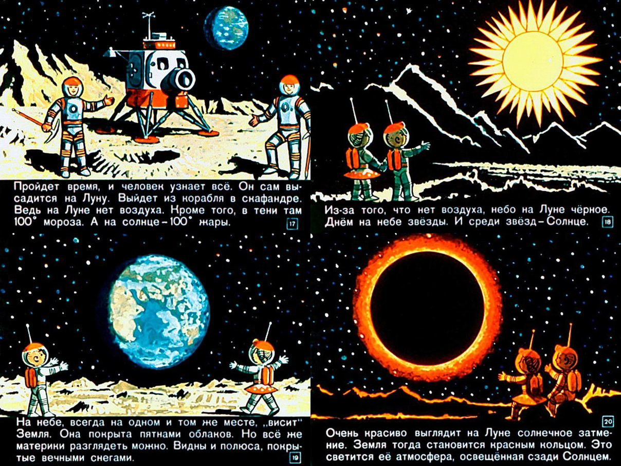 Советский диафильм Станция Луна - Космос, Луна, СССР, Диафильм, Длиннопост, Фантастика, Диафильмы