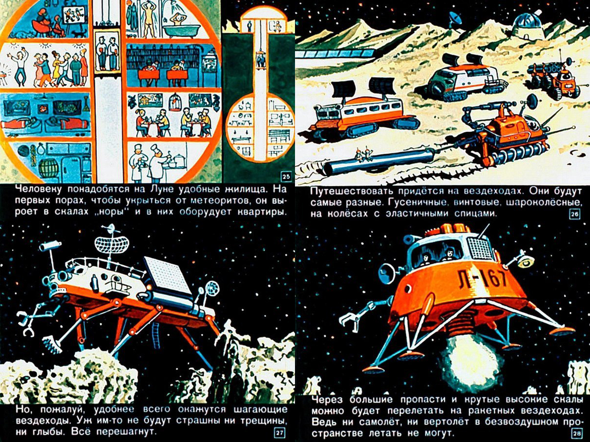 Советский диафильм Станция Луна - Космос, Луна, СССР, Диафильм, Длиннопост, Фантастика, Диафильмы