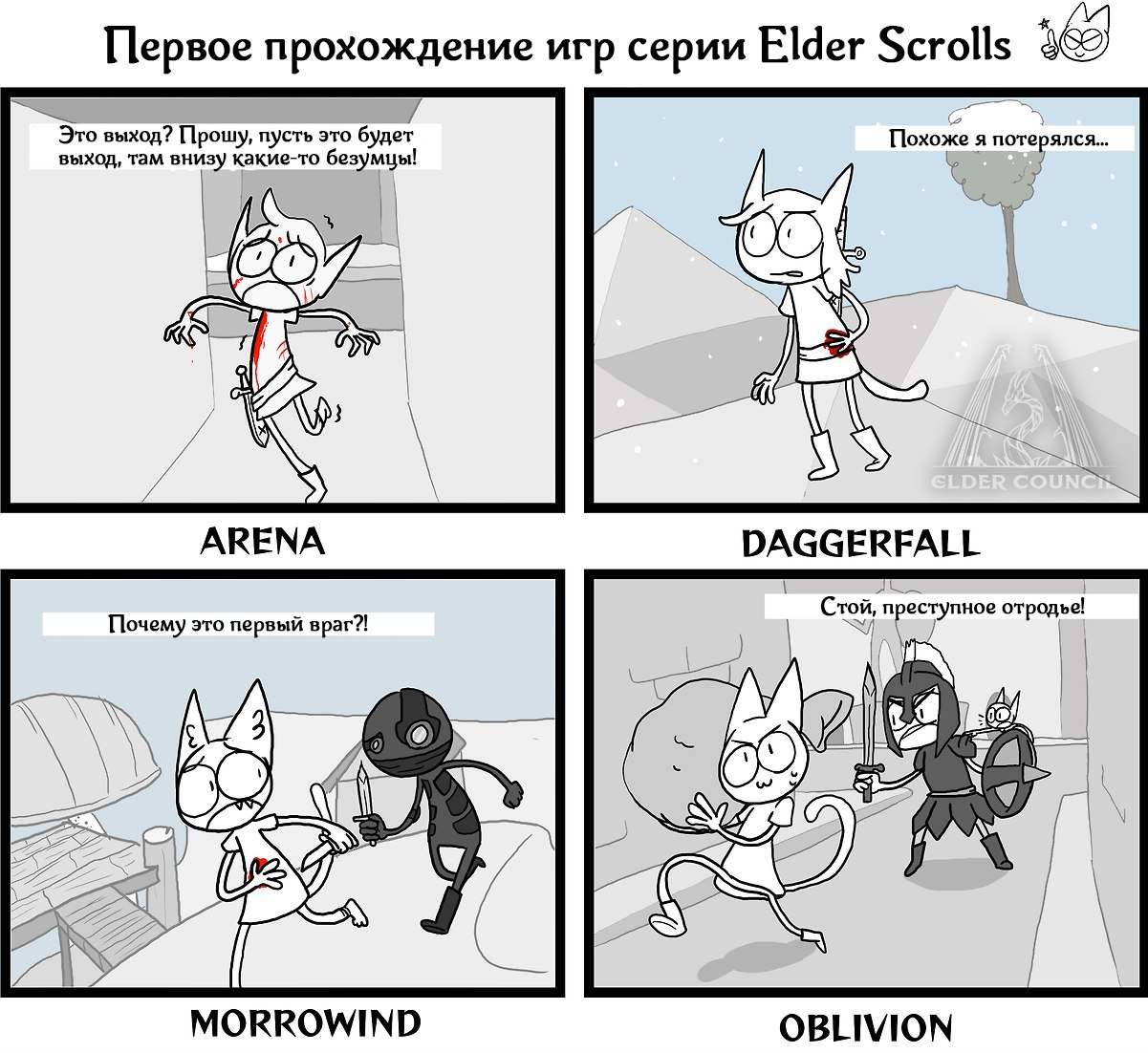 Impressions from the first passage of the games of the TES series - The elder scrolls, The Elder Scrolls III: Morrowind, Oblivion, The Elder Scrolls V: Skyrim, Games, Comics