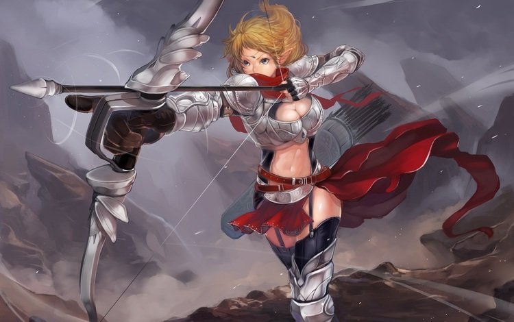 Anime art - NSFW, My, Anime, Art, Chan, Warrior