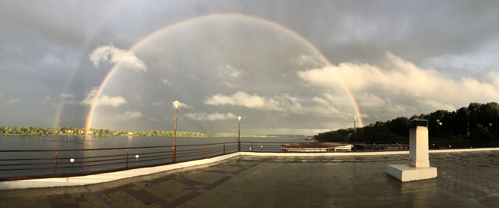 Rainbow from the Volga - My, Rainbow, Yaroslavl, River Station, beauty