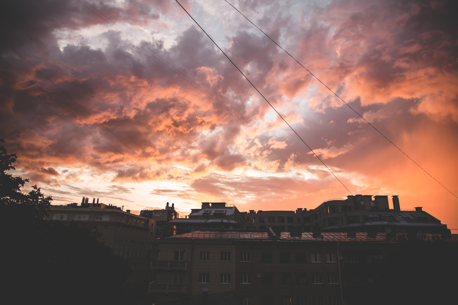 View from the dorm window - My, Sunset, Saint Petersburg