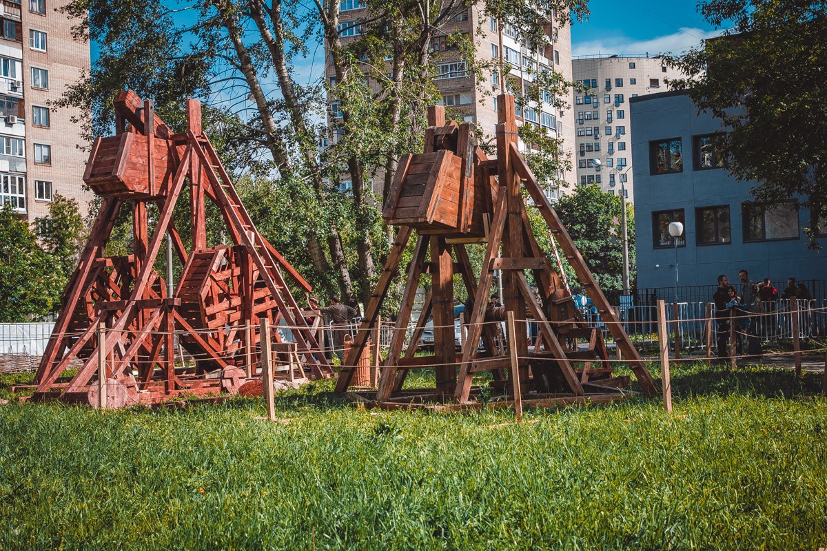 Фестиваль Времена и Эпохи - парк осадных машин - Реконструкция, Фестиваль, Осадные орудия, Москва, Самара, Краснодар, Видео, Длиннопост