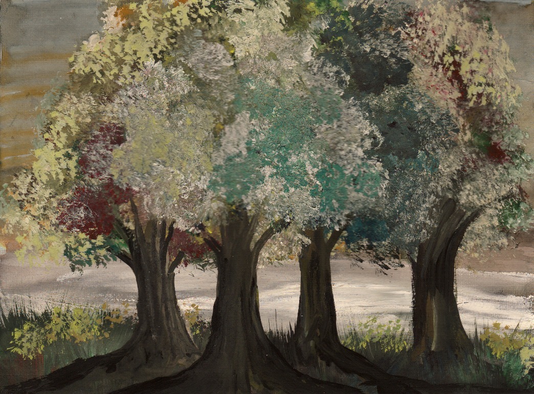 Trees - My, Tree, Gouache, Watercolor, Photoshop, , , Nature, Longpost