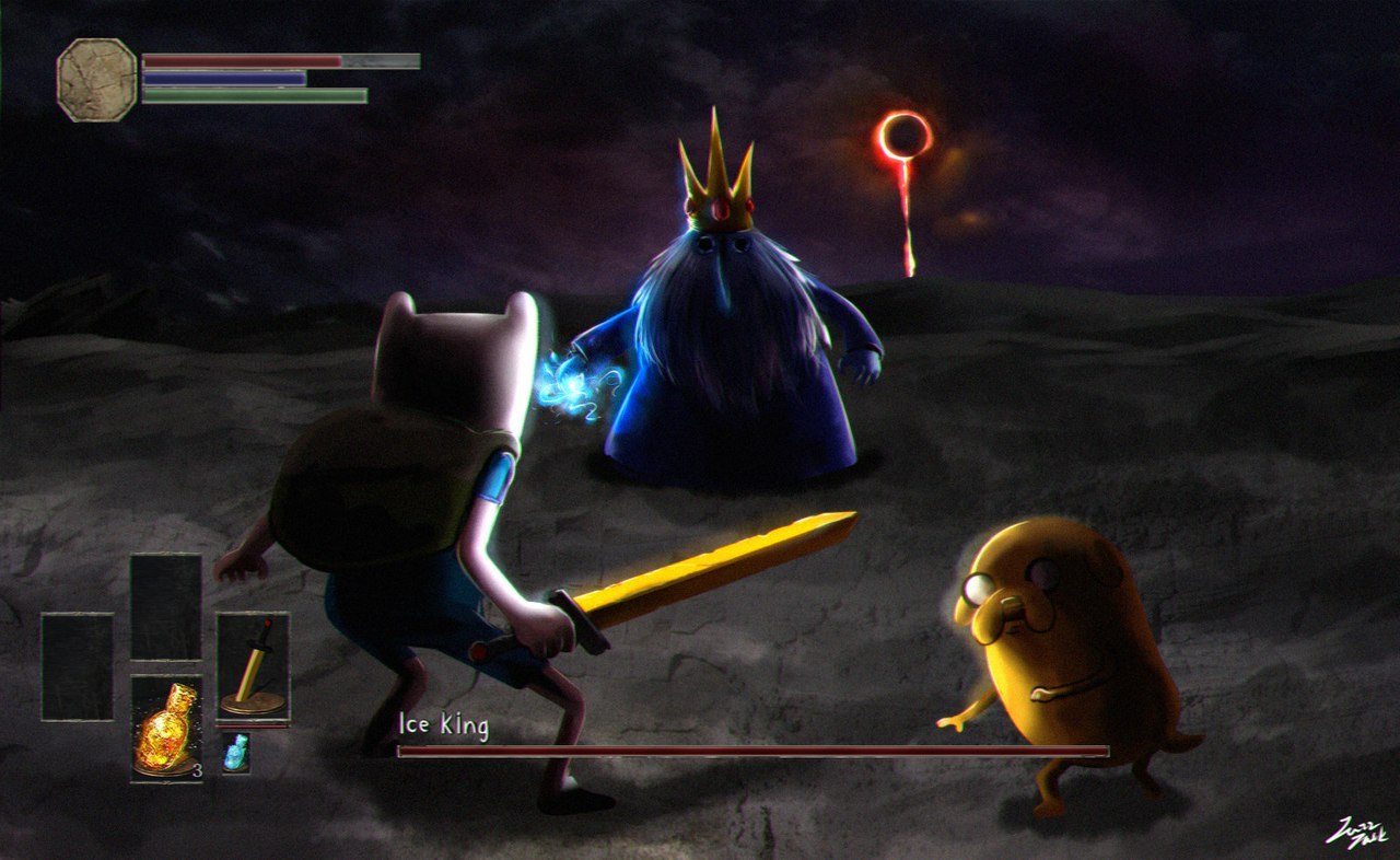 Adventure Time vs Dark Souls | Пикабу