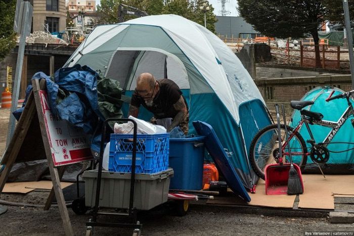 Seattle - homeless capital of the USA - America, USA, Seattle, Homeless, Bum, How people live, , The street, Longpost, Homeless people