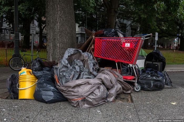 Seattle - homeless capital of the USA - America, USA, Seattle, Homeless, Bum, How people live, , The street, Longpost, Homeless people