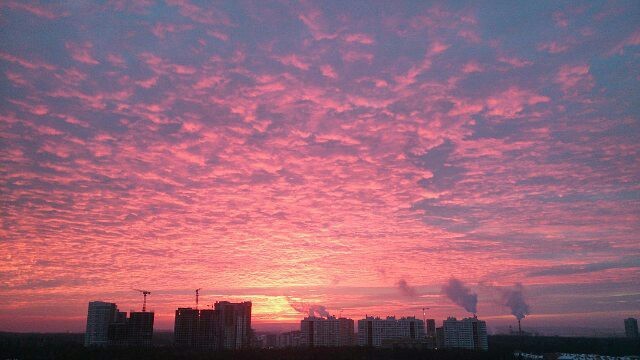 When you live on the 16th floor - My, View from the window, 16 floor, dawn, Rainbow, Thunderstorm, Lightning, The photo, Longpost