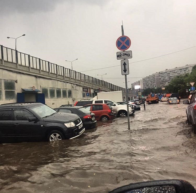 Oh, this summer, Zelenograd has become a bit of Venice .. - Shower, Zelenograd, Rain, Потоп, Longpost