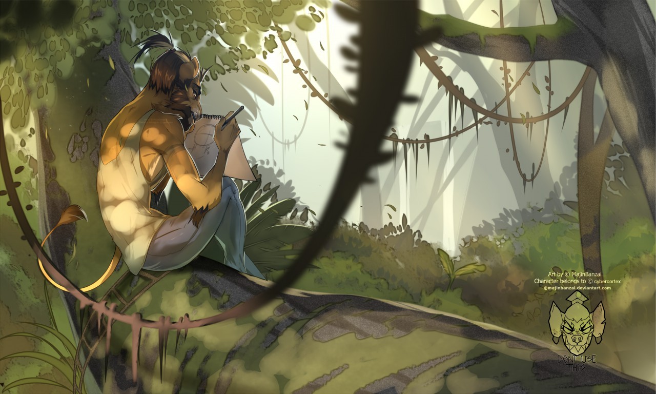 In the jungle - Furry, Anthro, Art, Majinbanzai