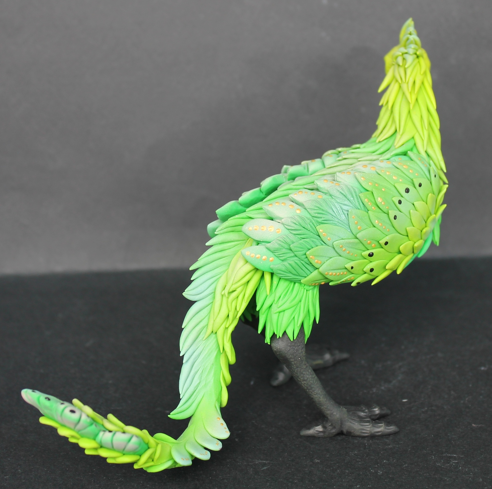 Green birds - My, Needlework without process, Polymer clay, Polymer clay, Handmade, Birds, Лепка, Figurine, With your own hands, Longpost, Figurines