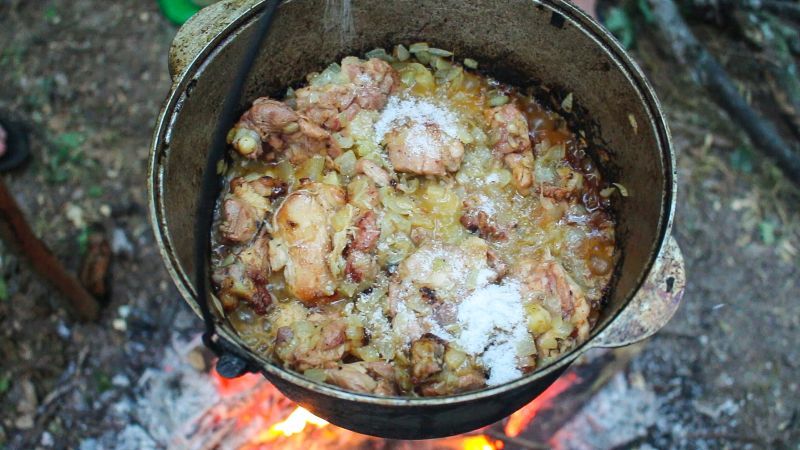 Chakhokhbili in a cauldron | VKAZANE - My, , , Recipe, , Vkazane, Video, Longpost, Food