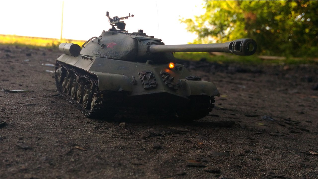 IS-3 in 1/35 scale on radio control. - My, IS-3, Tanks, Video, Tamiya, Rc, Modeling, Sony vegas PRO, Longpost, Radio controlled models