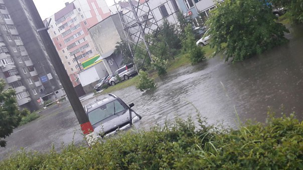 In Ulyanovsk, precipitation fell on the bottom ... - Ulyanovsk, Rainstorm, Swam, Longpost