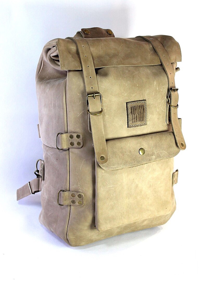 Military Boy backpack. Leather. 100% handmade. My first backpack - My, Leatherwork, Leather products, Backpack, Handmade, Longpost