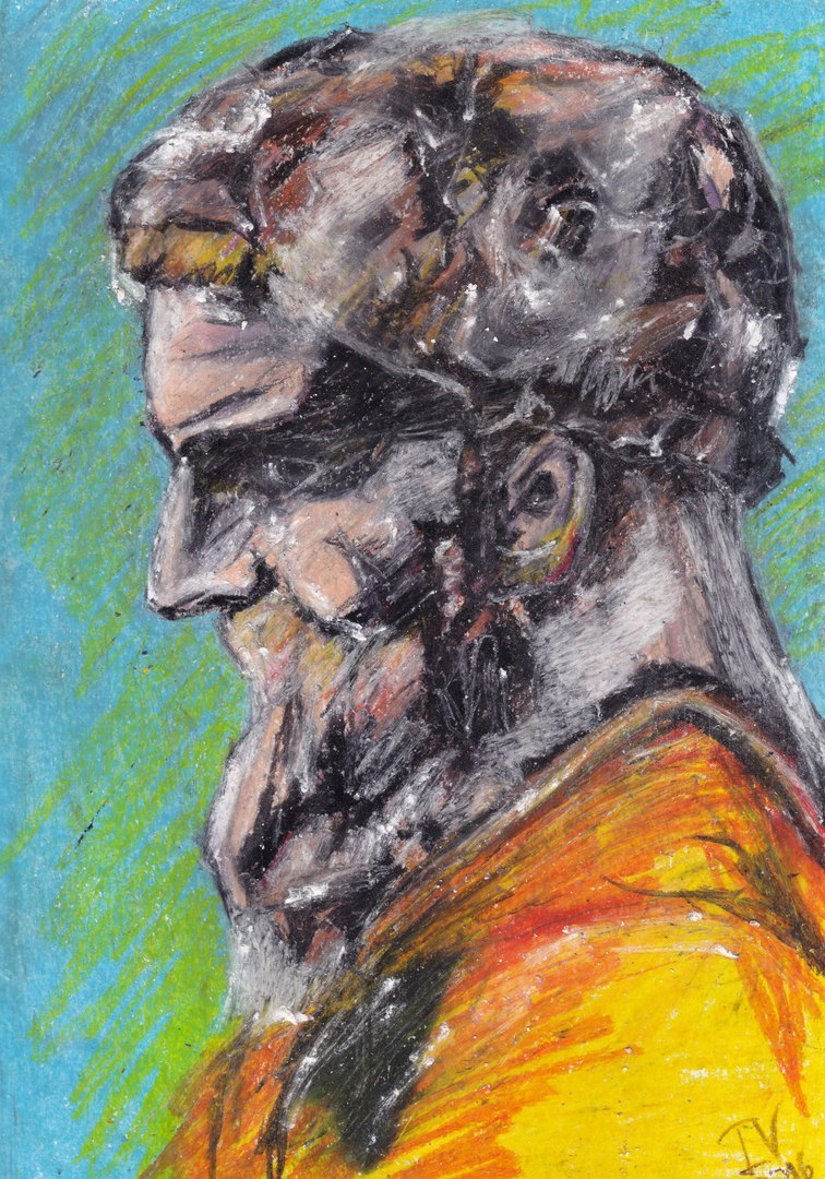 Portraits of famous - My, Dry pastel, Oil pastel, Watercolor, , , Photoshop, Longpost