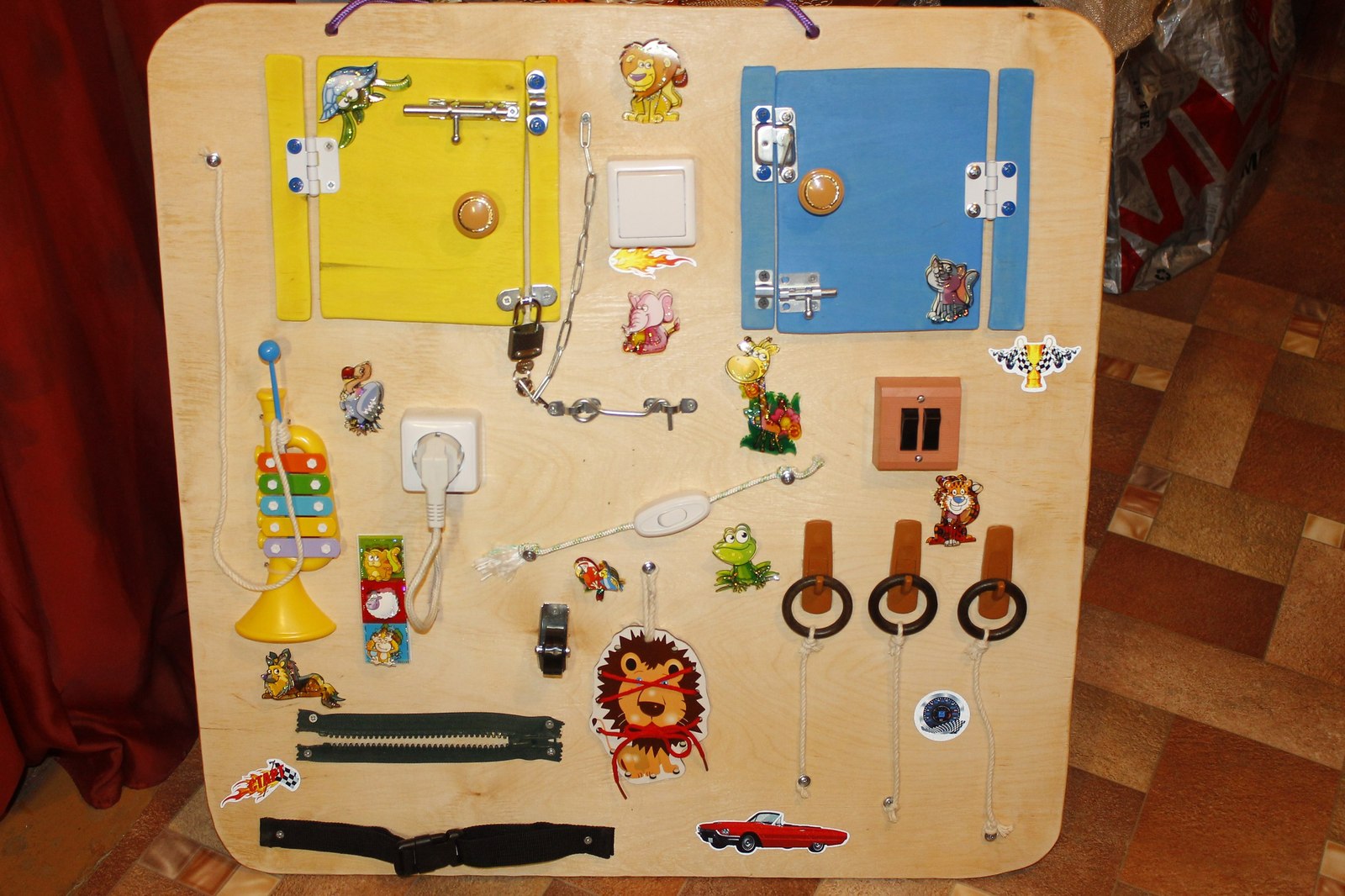 Developing board or do-it-yourself board - Rukozhop, Needlework, With your own hands, Handmade, Busyboard, , Developing, 