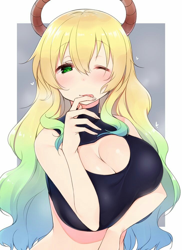 Anime arts - Аниме, Anime Art, Kobayashi-San chi no maidragon, Подборка, Tooru, Kanna Kamui, Длиннопост, Lucoa