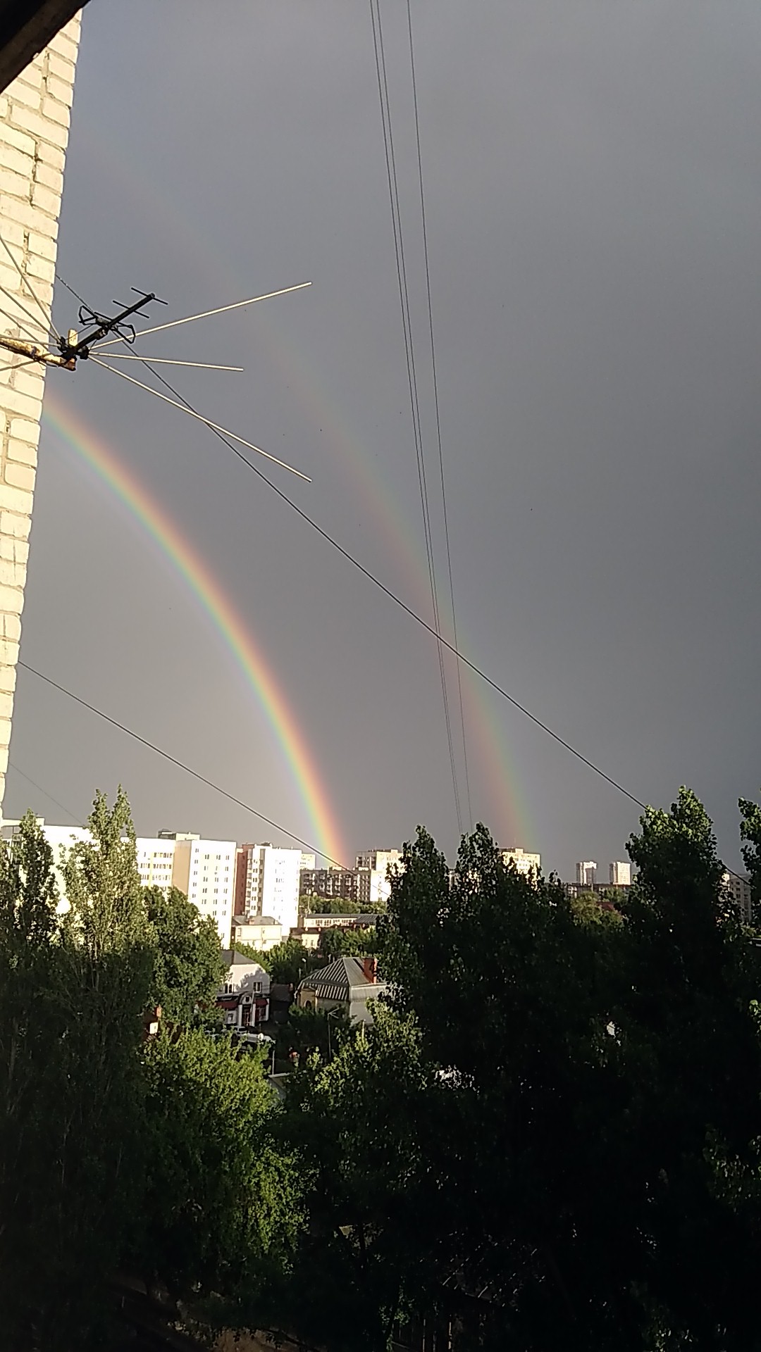 Двойная радуга 10.07.2017 Саратов - Моё, Фотография, Радуга, Двойная Радуга, Саратов, Длиннопост