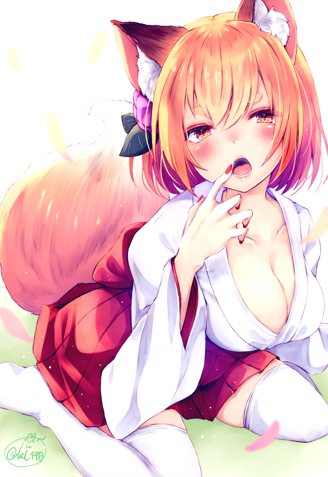 Anime Art - Anime art, Anime, Anime original, Kitsune, Kimono