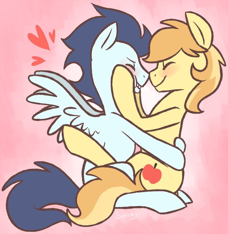 Мордочкотыканье не знает границ - My Little Pony, Soarin, Braeburn, MLP Gay, Шиппинг