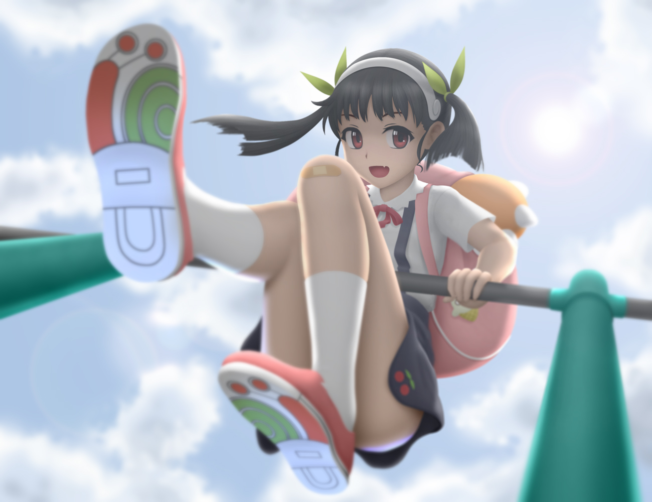 And everything went quiet with the lollies? - Anime, Anime art, Hachikuji Mayoi, Art, Siraha, Monogatari series