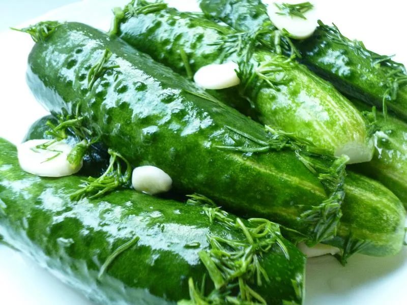 Crispy cucumbers after 1-2 hours. - , Hastily, home kitchen, 