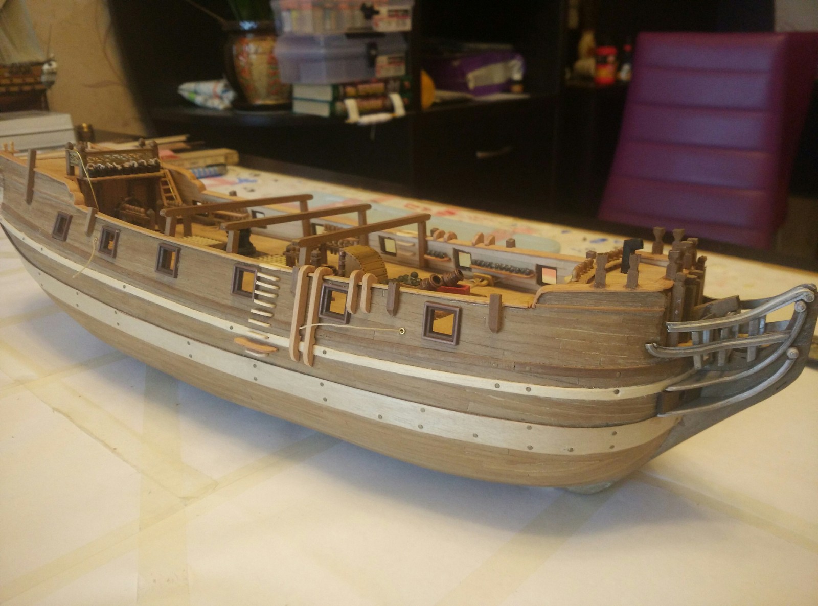 bombardment ketch model. - My, Models, Stand modeling, Sailboat, Ship, Needlework, With your own hands, Longpost