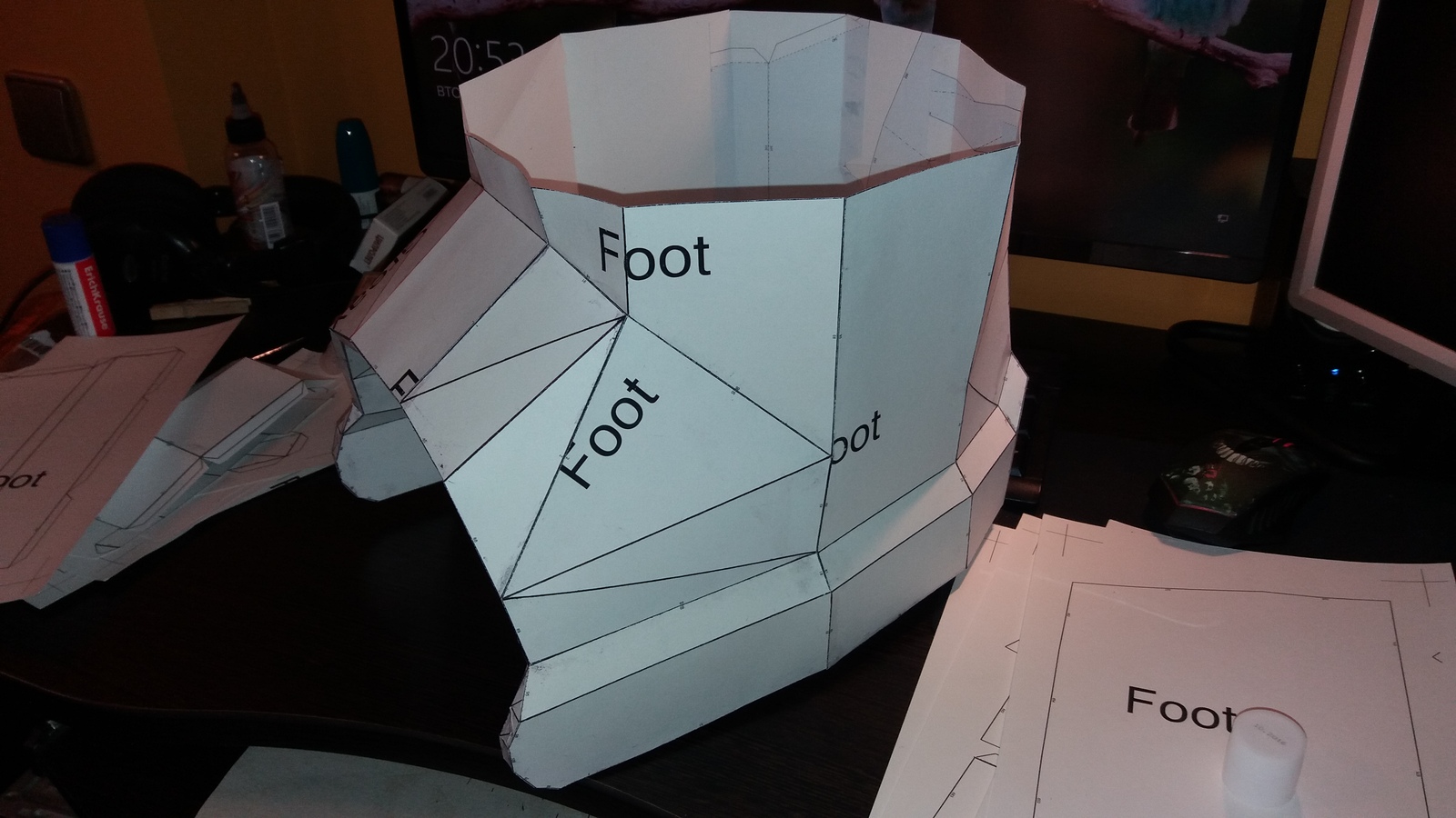 Paper modeling. Spacemarine armor. Part 2 - My, Pepakura, Paper modeling, Space Marine, Warhammer 40k, Papercraft, Longpost, 