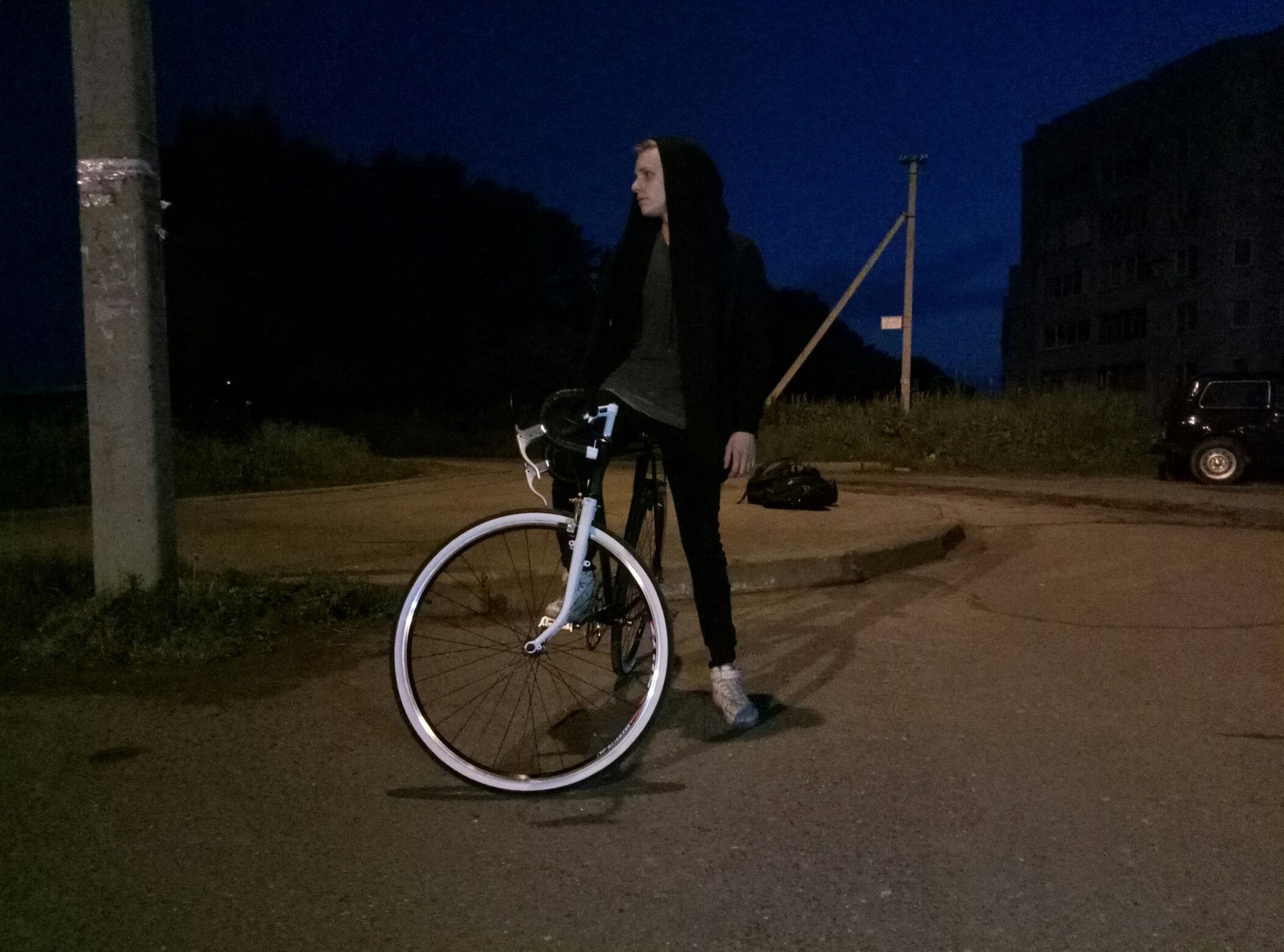 Hello, xvs 2 (only photo ... and there will be a lot of photos) + vidos - My, A bike, KhVZ, Black, Robertkoff, Repainting, Night, Video, Tires, Longpost