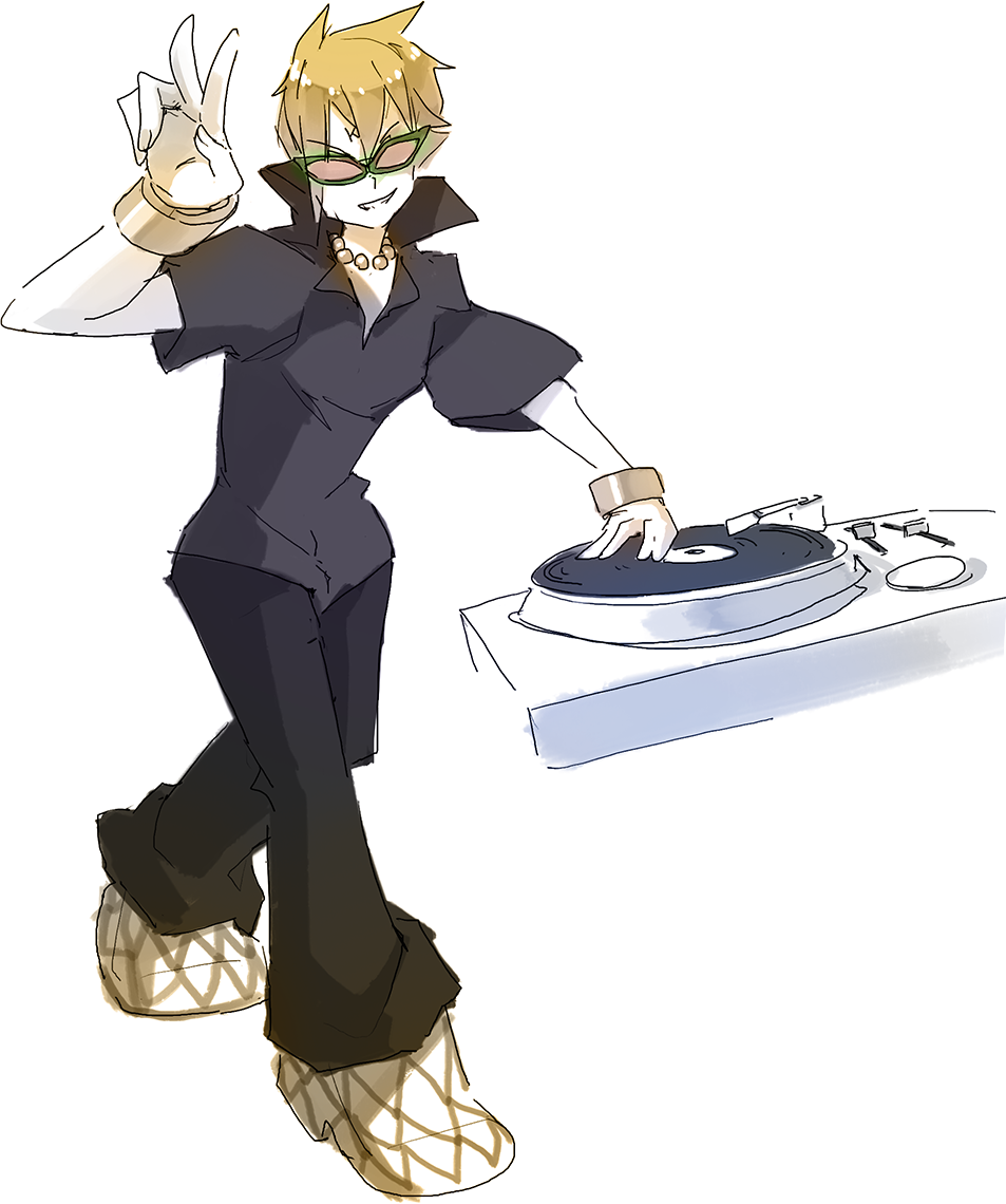 Let the beats drop! - Рисунок, Anime Art, Akira Satou, Katawa Shoujo, Кроссовер, Jet Set radio Future, Визуальная новелла, Rtil