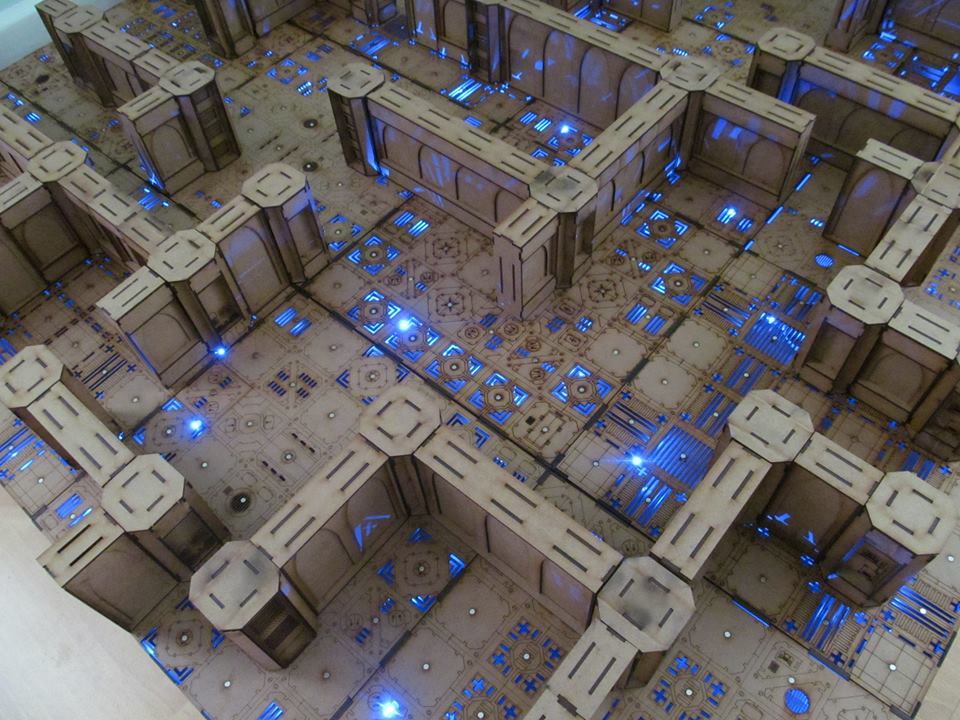 Terrain from mdf - Warhammer 40k, Terrane, Backlight, Laser cutting, Board games, Longpost