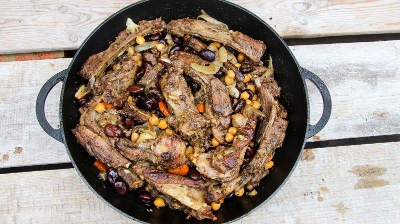 Lamb ribs with beans | VKAZANE - My, Vkazane, Meat, Food, Recipe, Ribs, Mutton, Video, Longpost