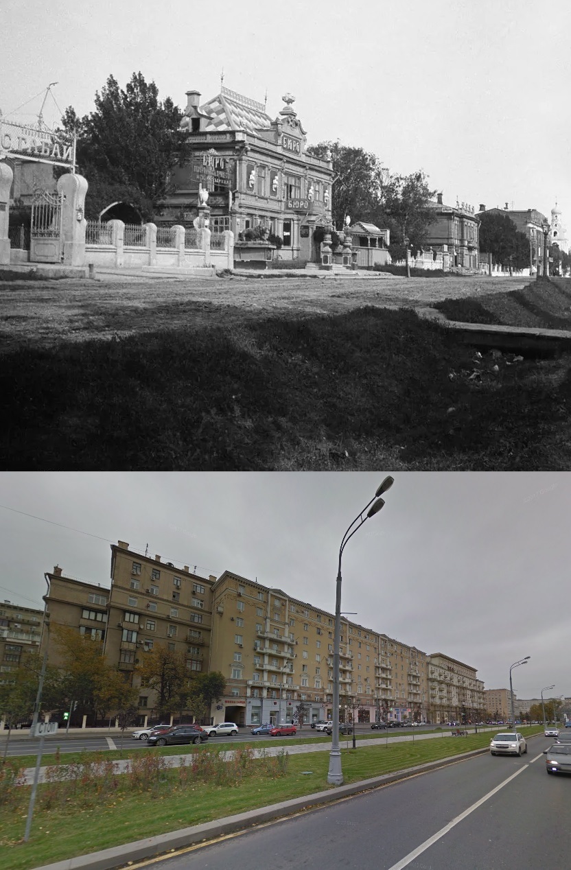 Leningradka 100 years ago and now - My, Moscow, Old photo, Pre-revolutionary Russia, Leningradka, Story, The photo, Comparison, Longpost, Российская империя