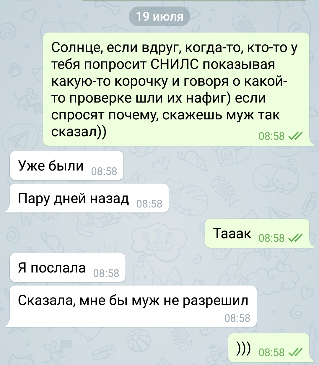 Решил предупредить жену про СНИЛС. - Моё, Снилс, Жена, Мошенничество